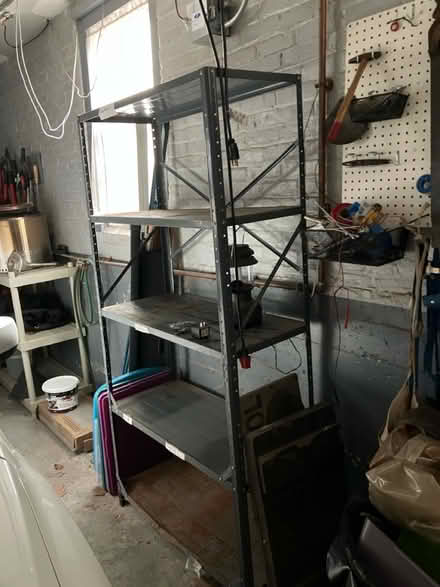 Photo of free Metal shelves, garage storage (Groton, ma) #1