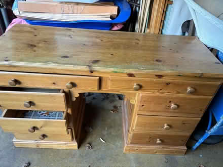 Photo of free Pine desk (Crowborough TN6 1SU) #3