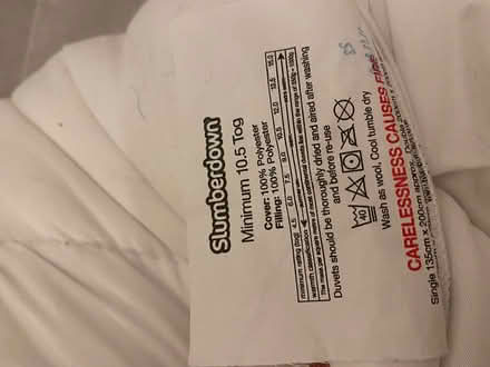 Photo of free 2 x super king duvets used but clean (Fulham Palace Rd SW6) #1