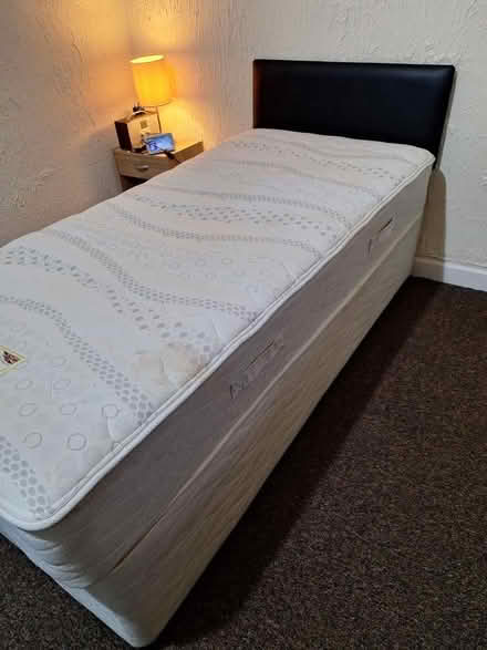 Photo of free Single divan bed, mattress and headboard (Walton on the Hill L4) #3