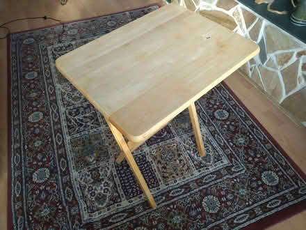 Photo of free Folding table, wooden, tray, single (Mount Florida G42) #2