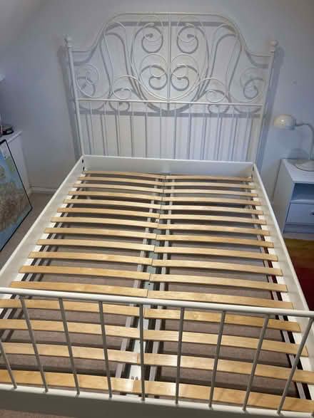 Photo of free IKEA double bed frame & mattress (Callowell GL5) #1