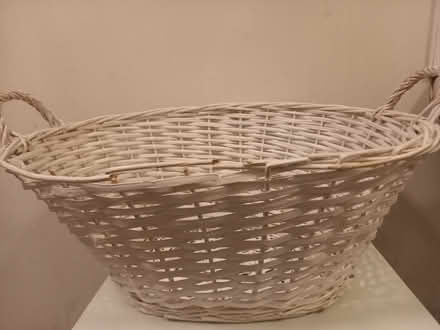 Photo of free White wicker basket (Canford Heath, BH17) #3