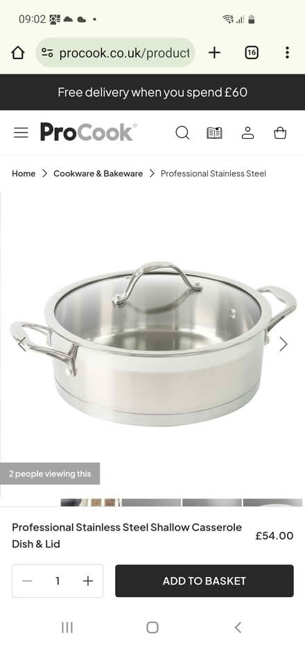 Photo of Stainless steel casserole type pan (BD15 nr Bingley) #1