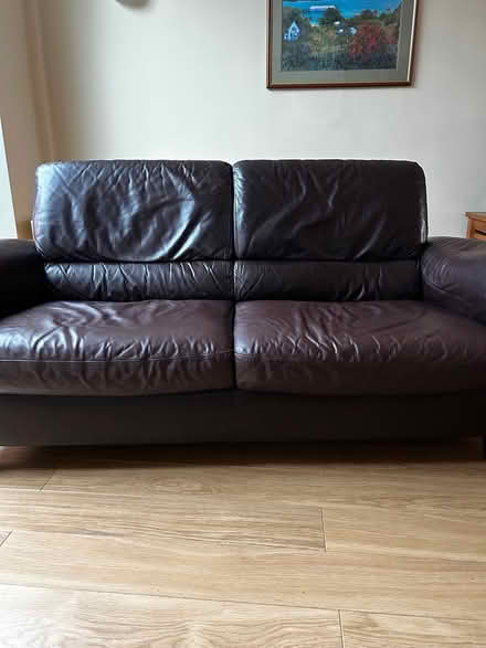 Photo of free Brown leather sofas (Disley SK12) #1