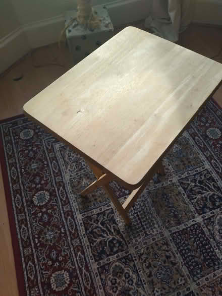 Photo of free Folding table, wooden, tray, single (Mount Florida G42) #1