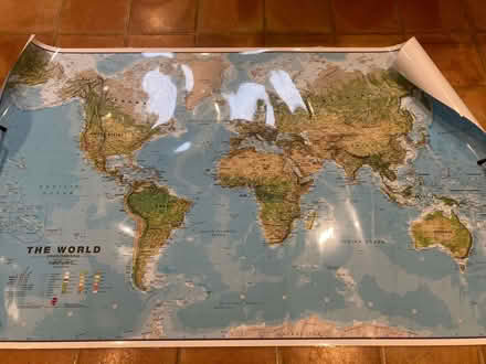 Photo of free Extra large world map laminated (Callowell GL5) #2