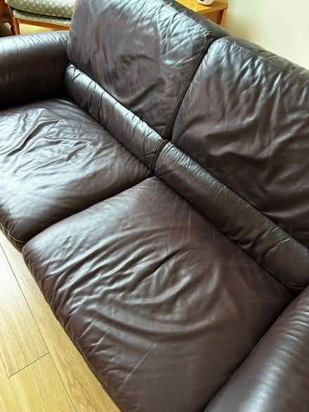 Photo of free Brown leather sofas (Disley SK12) #2