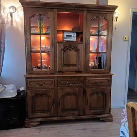 Photo of free Oak Wall Unit with Cocktail Compartment (Halstead CO9) #1