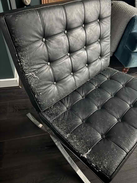 Photo of free Black leather armchair (Tooting SW17) #2