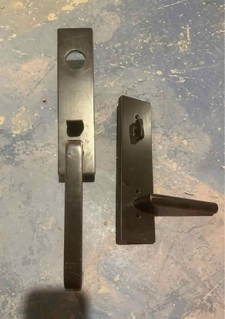 Photo of free Deadbolt lever set (Winchester MA) #1