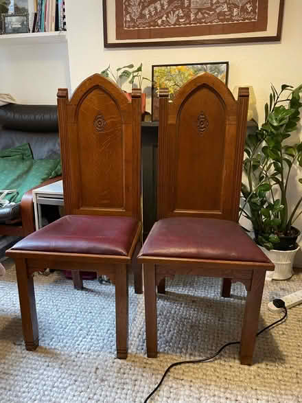 Photo of free Old Gothic Church Chairs (Fulham) #1