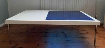 Photo of free Large coffee table - wood and glass (Bethnal Green E2) #1