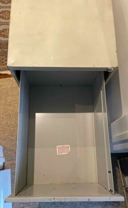 Photo of free Two-drawer metal filing cabinet (Near Boston Manor tube station) #2