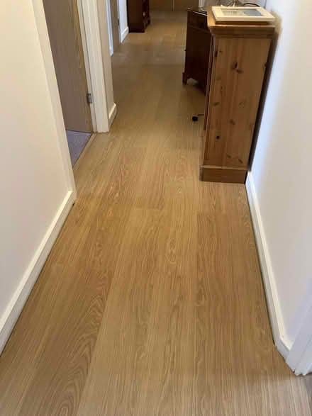 Photo of free Tongue and groove laminate flooring and card underlay L (Sheet GU31) #4