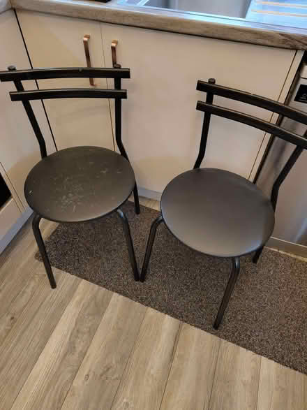 Photo of free 2 black dining chairs (Heaton Park M25) #2