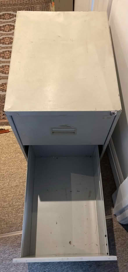 Photo of free Two-drawer metal filing cabinet (Near Boston Manor tube station) #3