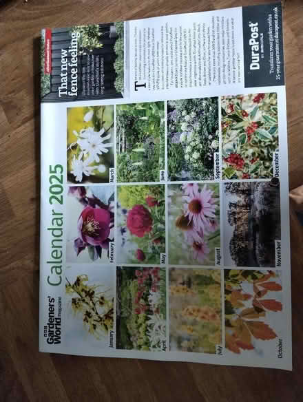 Photo of free Gardeners' World 2025 calendar (Fairfield LA1) #2