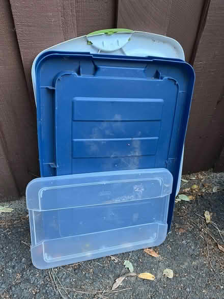 Photo of free Storage bins on rolling cart & lids (173 Picnic Ave, San Rafael) #2