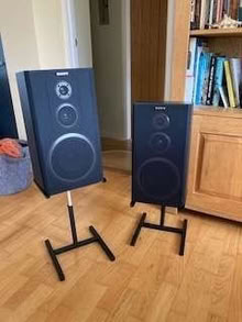 Photo of free Sony speakers (pair) with floor stands (Steyning BN44) #3