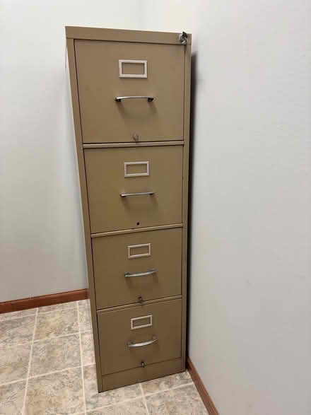 Photo of free 4-Draw Metal File Cabinet (Red Wing) #2