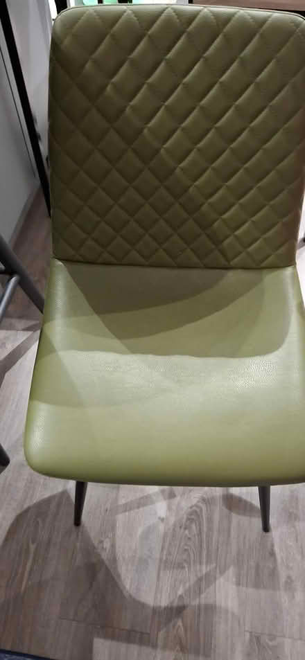 Photo of free 2 faux leather green dining chairs (Chaddesden) #1