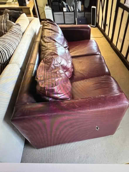 Photo of free Leather sofa bed (Gardeners Green RG40) #1