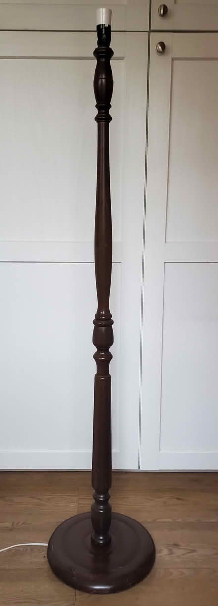 Photo of free Dark wood standard lamp base (Ellel) #1