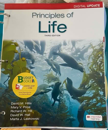 Photo of free Principles of Life Biology textbook (Cambridge Baldwin area) #1