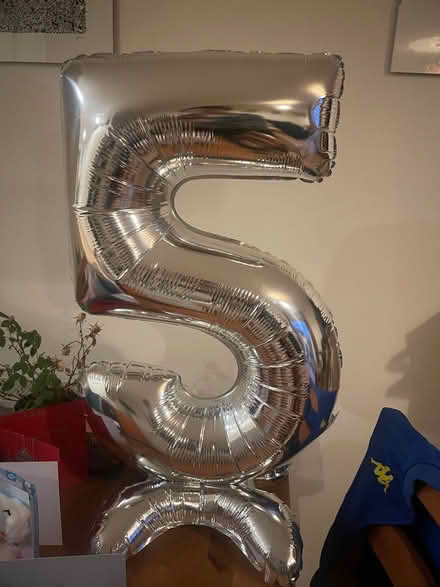 Photo of free Silver 5 table top balloon (Brooklands Meadows Park MK10) #1