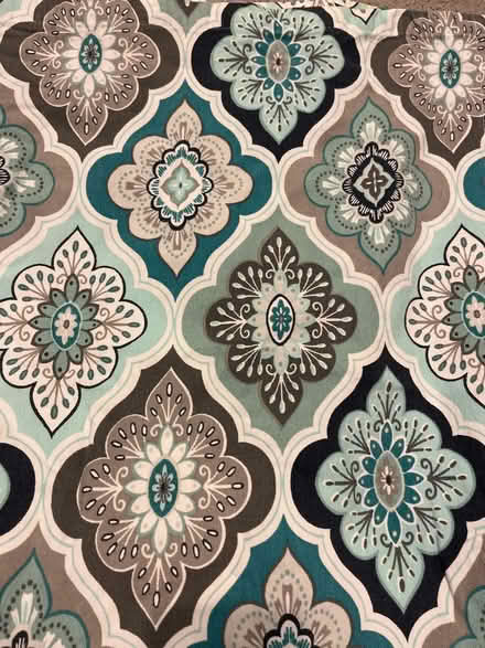 Photo of free Turquoise print Shower Curtain (Oceanport) #2