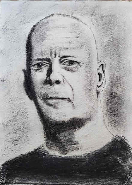 Photo of free Bruce Willis Charcoal Drawing (Rackheath NR13) #1