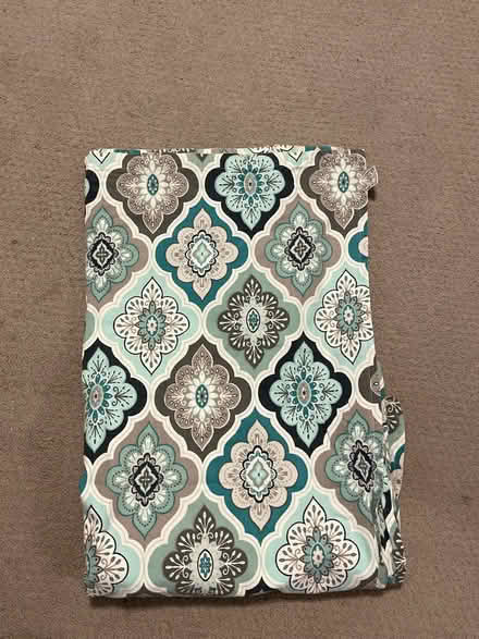 Photo of free Turquoise print Shower Curtain (Oceanport) #1