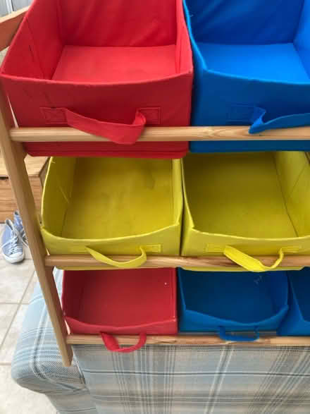 Photo of free Canvas storage unit blue red (Corby) #2