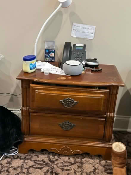 Photo of free Wooden dresser and night table (Livingston new jersey) #1