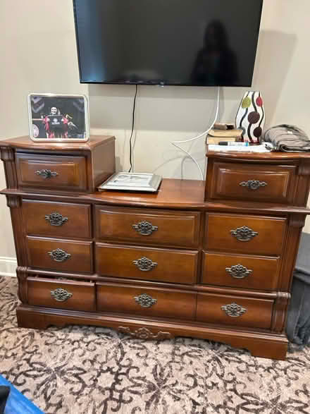 Photo of free Wooden dresser and night table (Livingston new jersey) #2