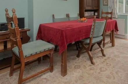 Photo of free Large Dark Wood Table and 8/9 Chairs (CT11) #1