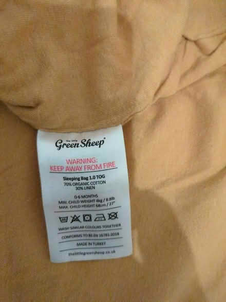 Photo of free Sleeping bag, 0-6 months, 1Tog (N16) #2