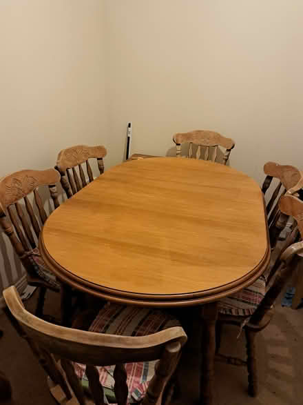 Photo of free Kitchen table + 6 chairs (Ennis.Clare) #1