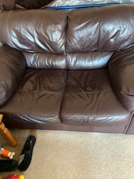 Photo of free Two seater leather settee x2 (Billericay) #1