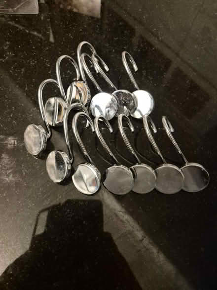 Photo of free Shower hooks chrome and plastic (Chadwell Heath) #1