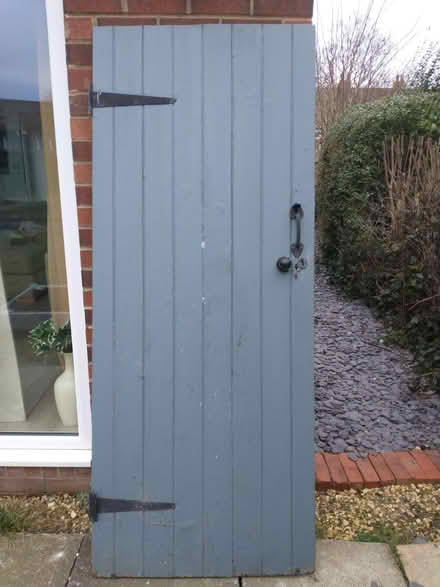 Photo of free 1950s wooden door with key (Garforth, LS25) #1