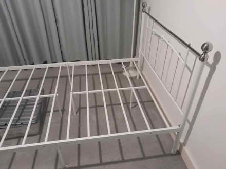 Photo of free small double bed metal frame (Seedhill PA2) #2