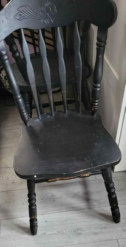 Photo of free Round dining table and 4 solid heavy chairs (Huyton Quarry L36) #2
