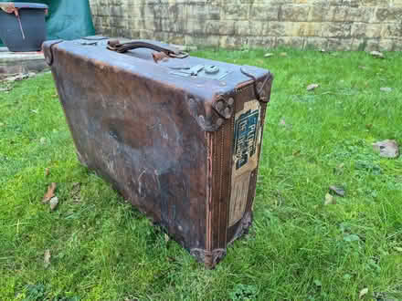 Photo of free Vintage leather suitcase (Caversham RG4) #1