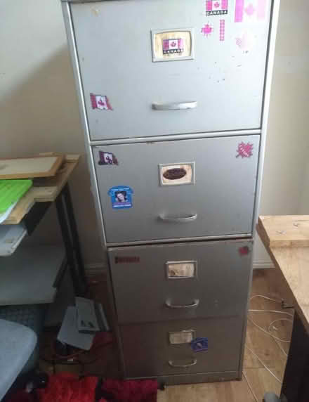 Photo of free yup a filing cabinet. working ok with stickers (Straiton EH20) #1