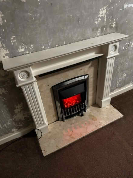 Photo of free Fire and marble/wood surround (Wirral, upton) #2