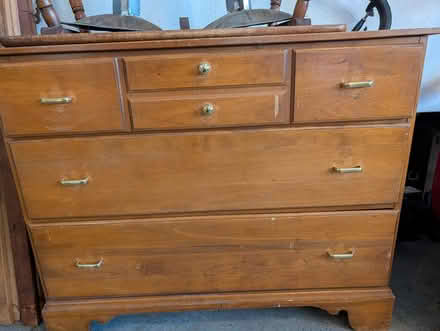 Photo of free Wooden bed frame & bureau (West Methuen, MA) #3