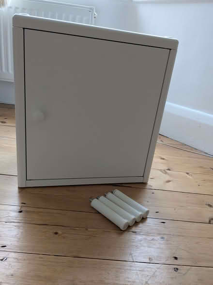 Photo of free IKEA white metal cabinet wall hung or freestanding (Whitehawk BN2) #1