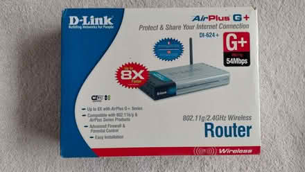 Photo of free DLink Router Model DI-624+ Speed 54Mbps 2.4GHz (Kenley CR8) #1